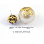 Gold plated bead cap with petals